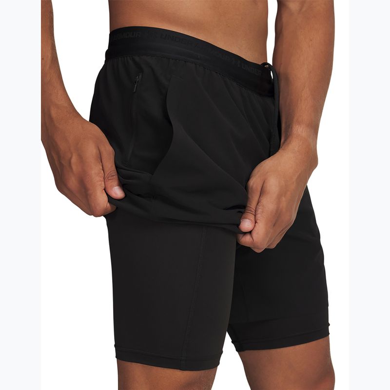 Férfi edző rövidnadrág Under Armour Vanish Elite 2IN1 Shorts ultimate black/ultimate black/ultimate black 4