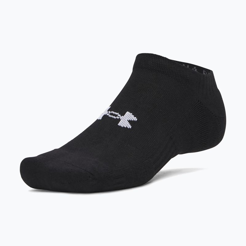 Férfi zokni Under Armour Performance Cotton NS 3 pairs ultimate black/ultimate black/white 2
