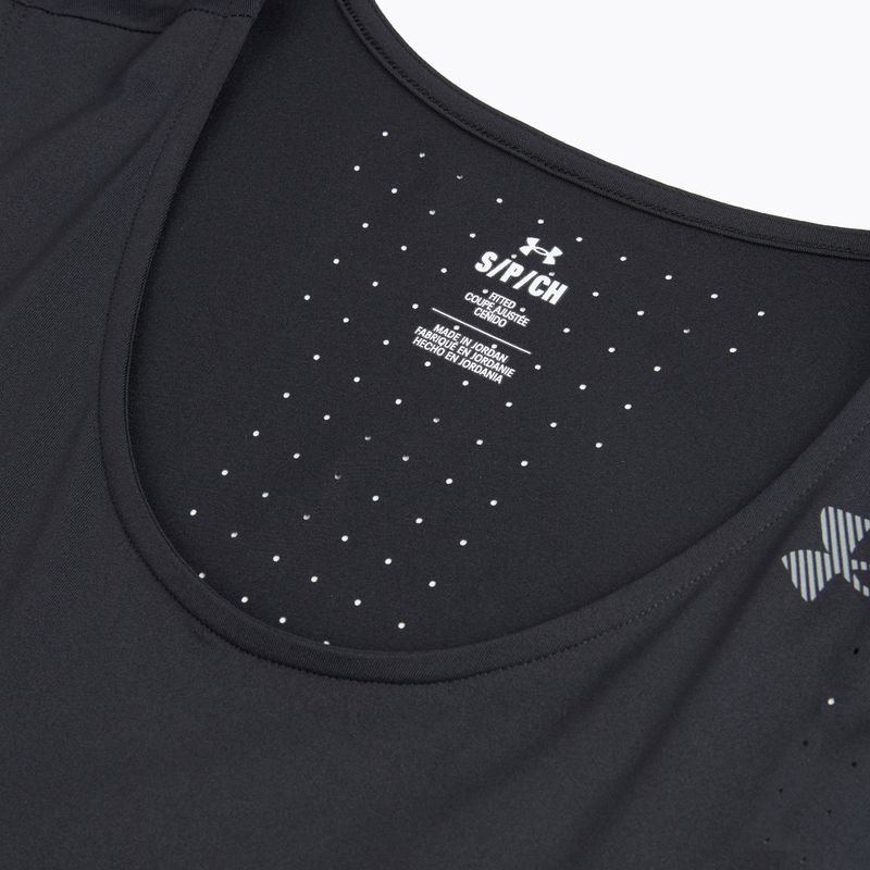 Under Armour Velociti Pro Singlet black/black/metallic silver férfi futópóló 3