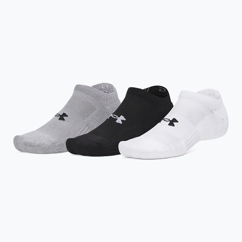 Férfi zokni Under Armour Performance Cotton NS 3 pack white/steel/steel