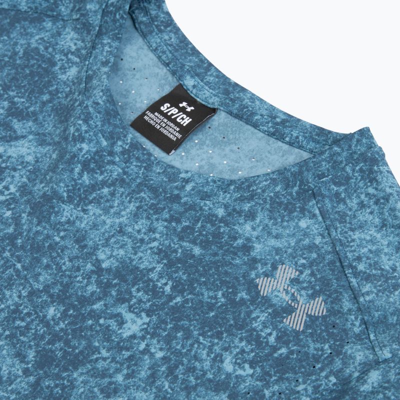 Under Armour Velociti Pro Print férfi futópóló wham blue/boundless blue/black 3