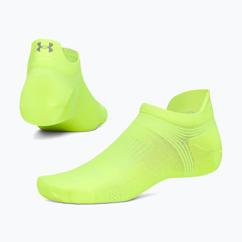 Under Armour Velociti Lite S magas szárú zokni high vis yellow/high vis yellow/white 3