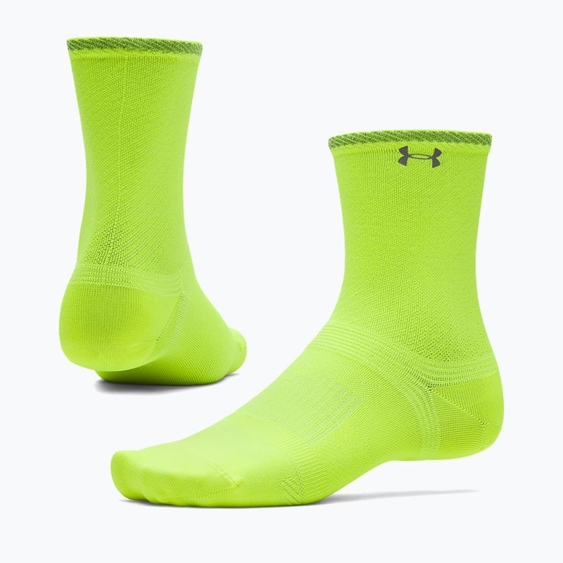 Under Armour Velociti Lite Crew magas szárú zokni high vis yellow/high vis yellow/white 3