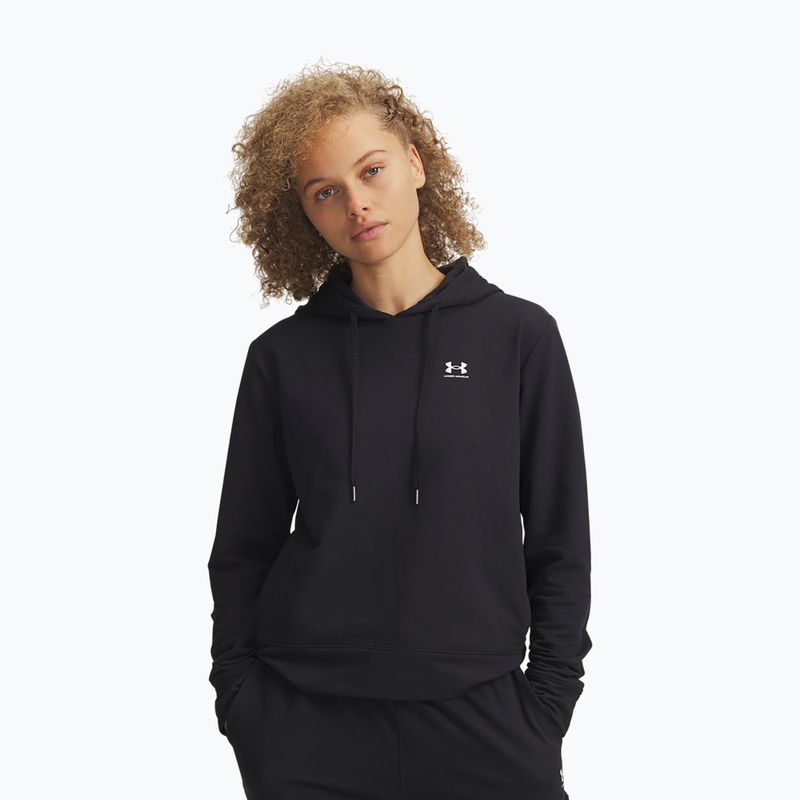 Női kapucnis pulóver Under Armour Sport Terry Hoodie black/white