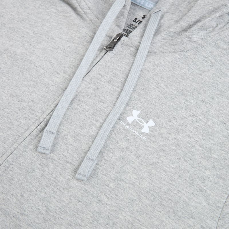 Női pulóver Under Armour Sport Terry FZ mod gray light heather/white 3