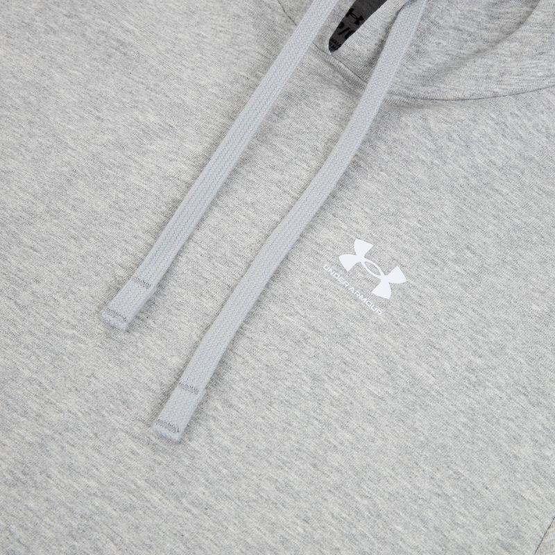 Női pulóver Under Armour Sport Terry Hoodie mid gray light heather/white 4