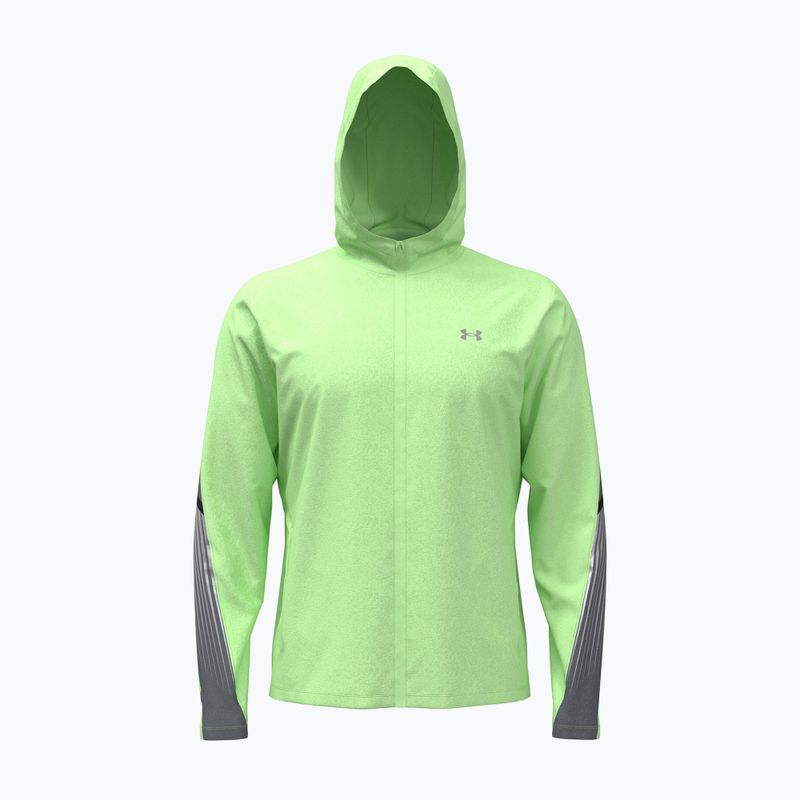 Férfi futódzseki Under Armour Velociti Storm Hooded lumos lime/white