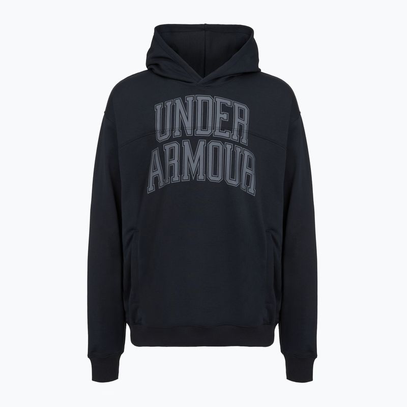 Férfi kapucnis pulóver Under Armour Rival LW Graphic Hoodie black/black 4