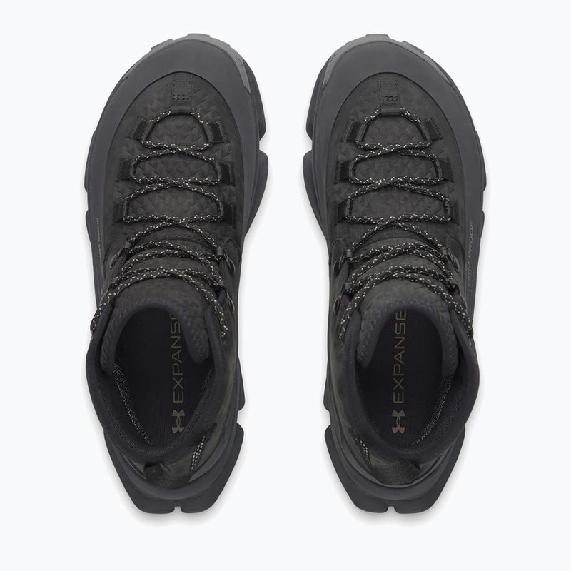 Férfi túracipők Under Armour Charged Expanse Mid LTHR WP Black/Anthracite/Bayou 3