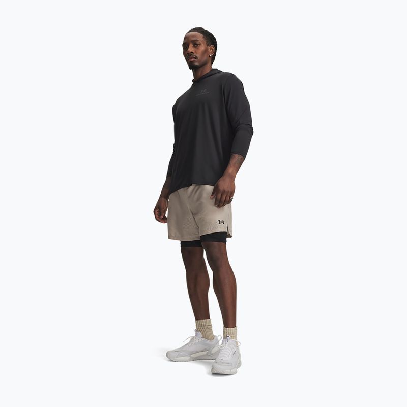 Férfi edző rövidnadrág Under Armour Vanish Woven 2.0 2IN1 Shorts timberwolf taupe/black 2