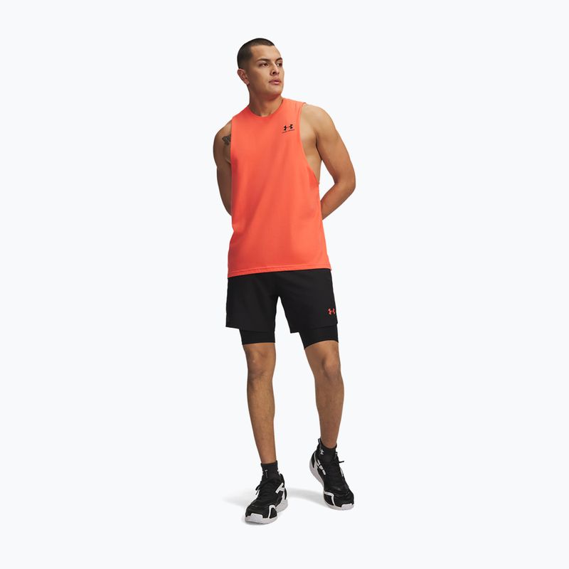 Férfi edző rövidnadrág Under Armour Vanish Woven 2.0 2IN1 Shorts ultimate black/venom red/venom red 2
