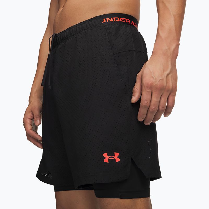 Férfi edző rövidnadrág Under Armour Vanish Woven 2.0 2IN1 Shorts ultimate black/venom red/venom red 4