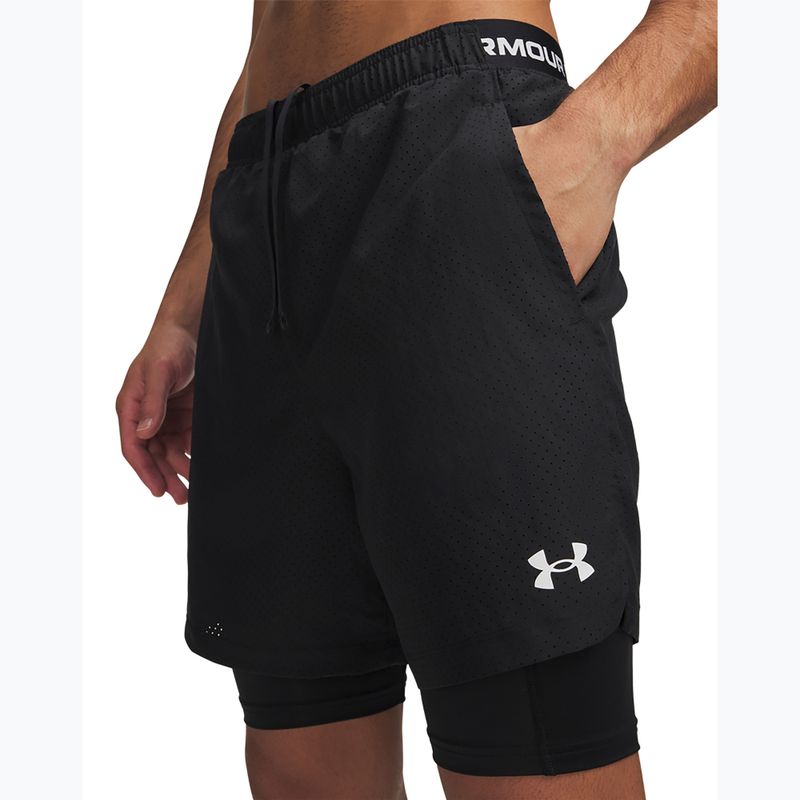 Férfi edző rövidnadrág Under Armour Vanish Woven 2.0 2IN1 Shorts black/white 4