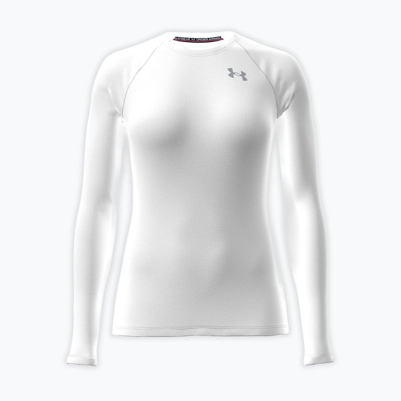 Női edző hosszú ujjú póló Under Armour HG Authentics Comp LS white/halo gray