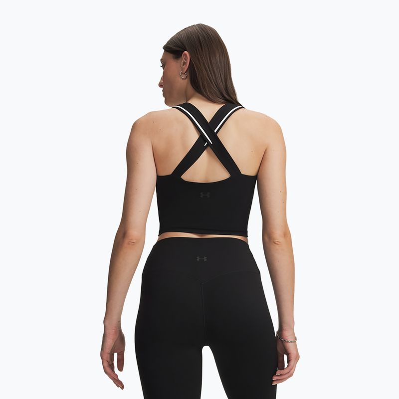 Női edző póló Under Armour Meridian Contour Tank ultimate black/white/ultimate black 2