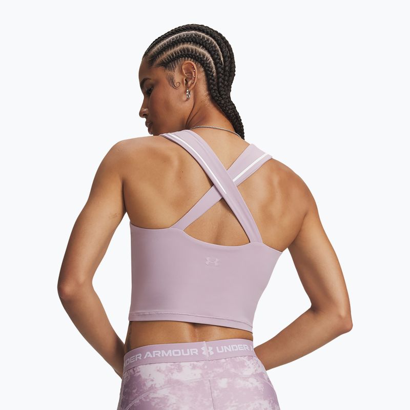 Női edző póló Under Armour Meridian Contour Tank mauve pink/white/mauve pink 2