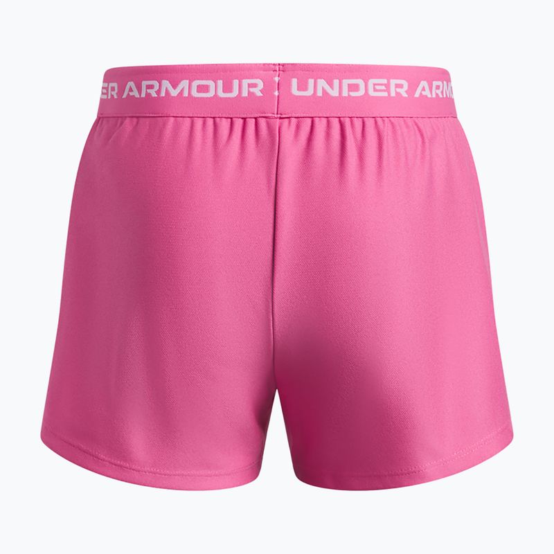 Gyerek edző rövidnadrág Under Armour UA Tech Play Up 2IN1 Shorts pink frenzy/white 2