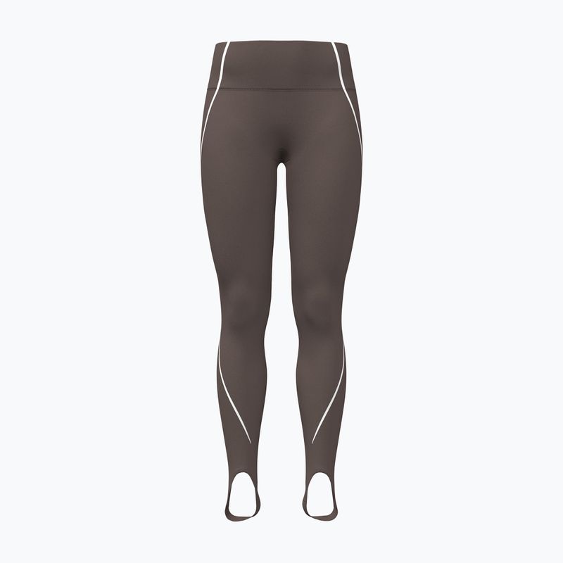 Női edzőleggingsek Under Armour Meridian Contour Stirrup Leggings peppercorn/white/peppercorn