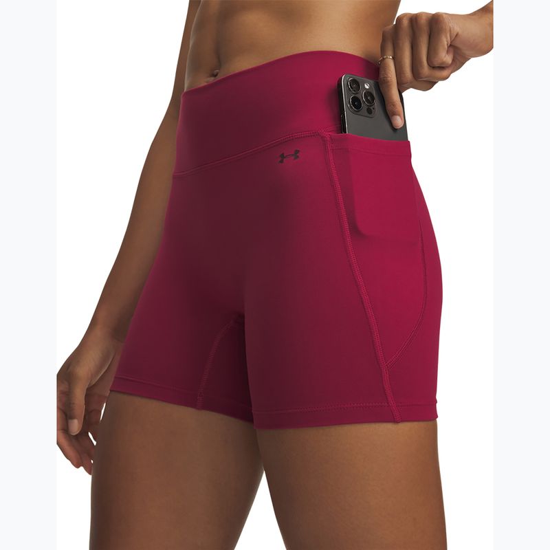 Női edző rövidnadrág Under Armour Motion Middy claret/ox blood 4