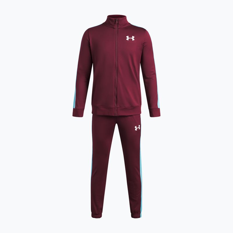 Gyermek tréningruha Under Armour Knit Track Suit vintage maroon/fresco blue/white
