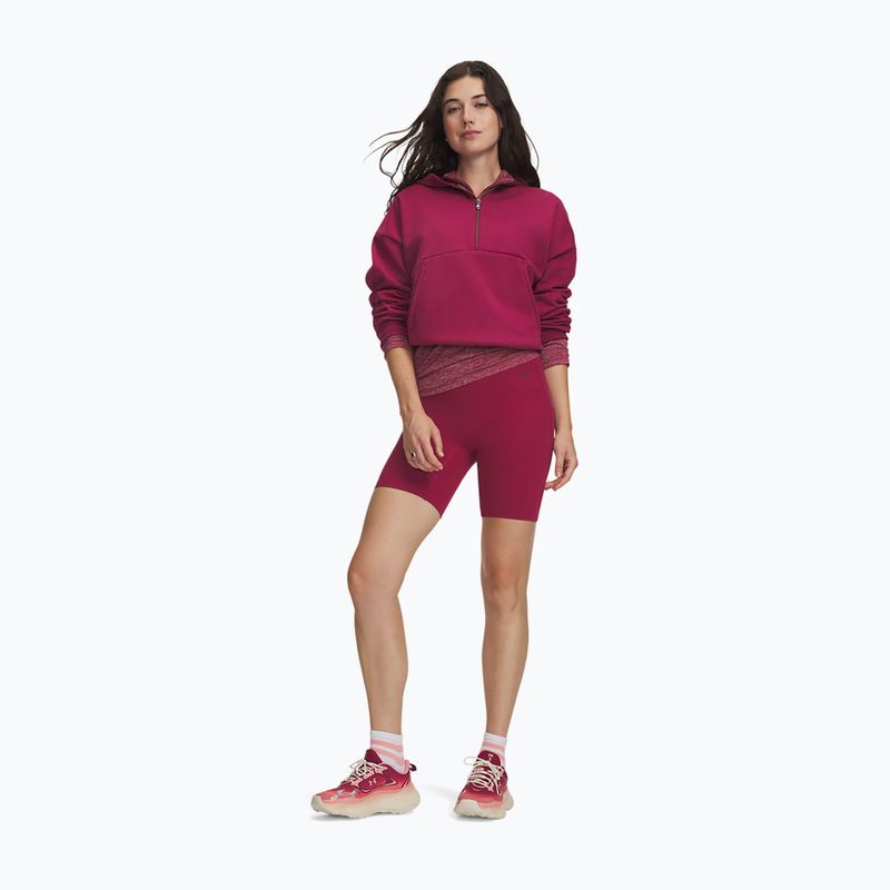 Női edző rövidnadrág Under Armour Motion Bike Shorts claret/ox blood 2