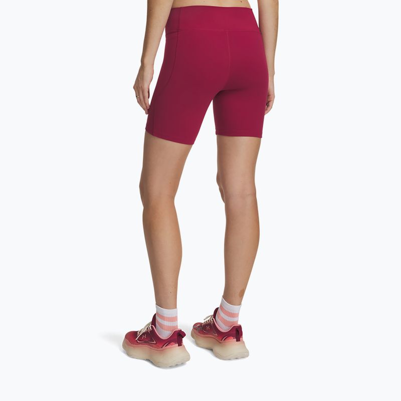 Női edző rövidnadrág Under Armour Motion Bike Shorts claret/ox blood 3
