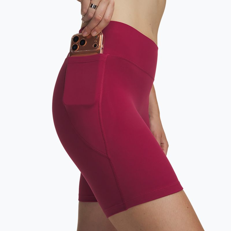 Női edző rövidnadrág Under Armour Motion Bike Shorts claret/ox blood 4