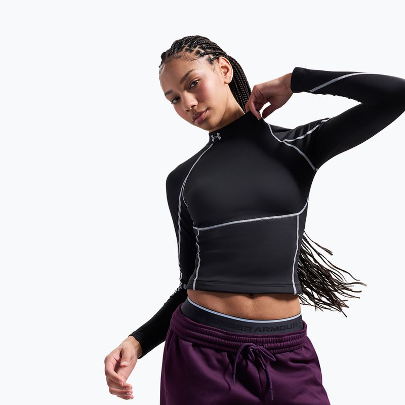 Női edző hosszú ujjú póló Under Armour ColdGear Elite Mock ultimate black/reflective
