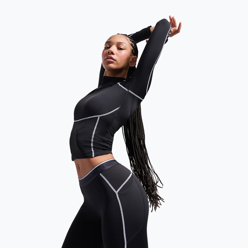 Női edző hosszú ujjú póló Under Armour ColdGear Elite Mock ultimate black/reflective 5