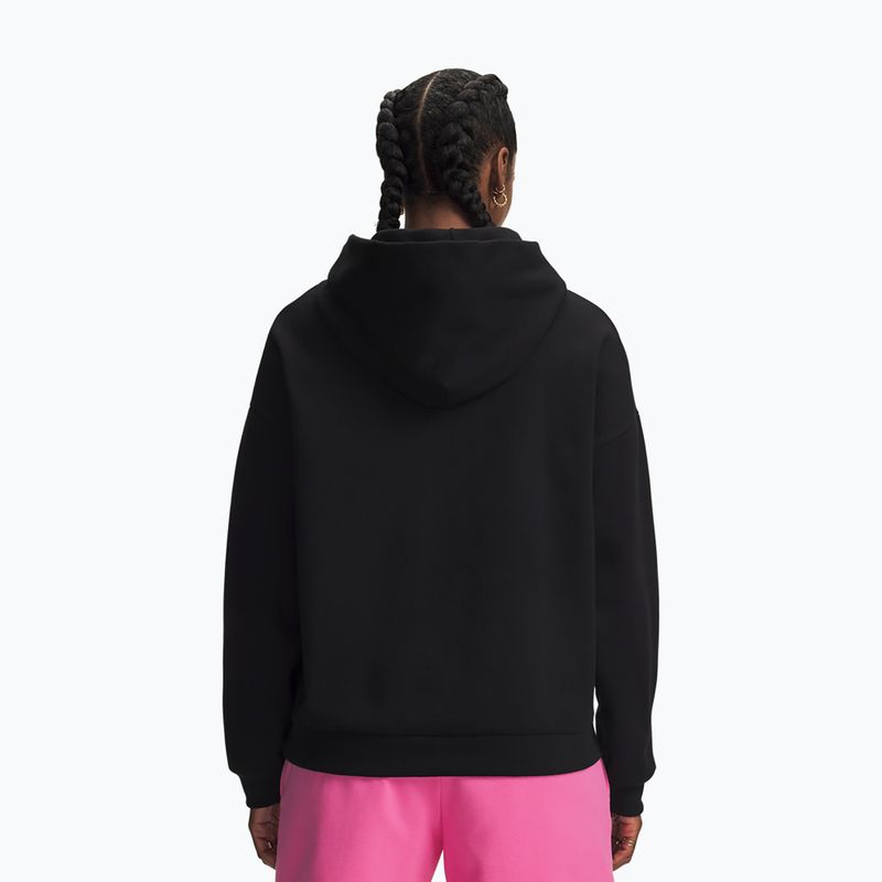 Női pulóver Under Armour Icon Fleece Hoodie ultimate black/white 2