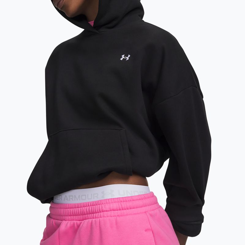 Női pulóver Under Armour Icon Fleece Hoodie ultimate black/white 3