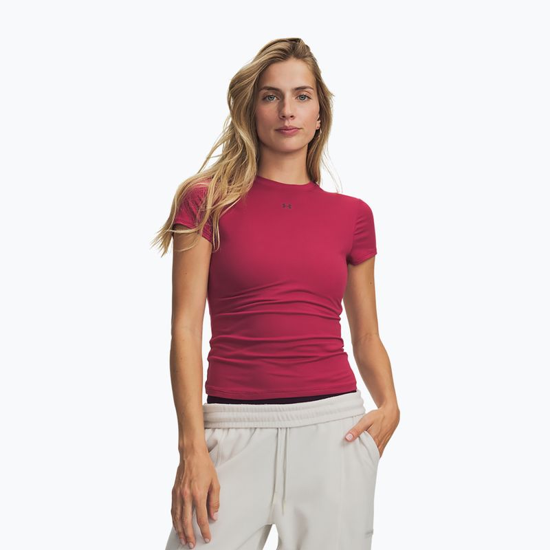 Női edző póló Under Armour Motion Fitted SS claret/ox blood
