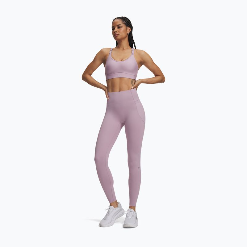 Női edzőleggingsek Under Armour Vanish Elite Leggings mauve pink/metallic silver 2