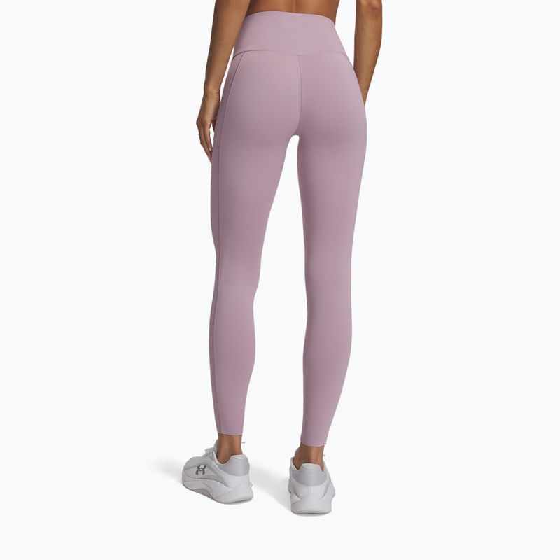 Női edzőleggingsek Under Armour Vanish Elite Leggings mauve pink/metallic silver 3