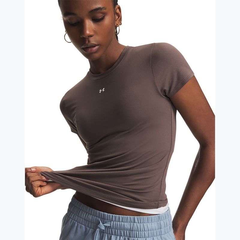 Női edző póló Under Armour Motion Fitted SS peppercorn/white 3