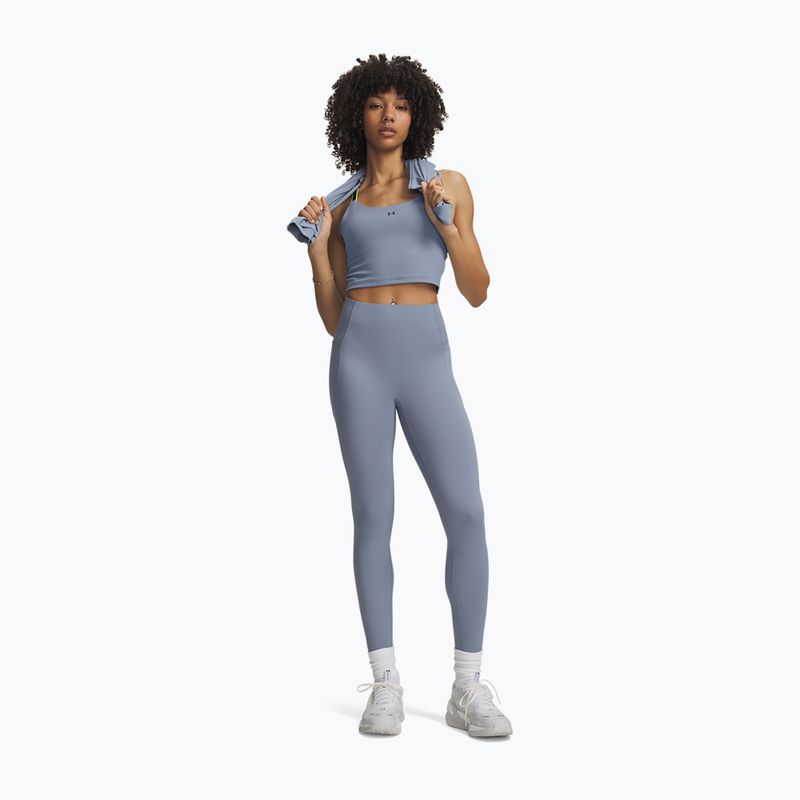 Női edzőleggingsek Under Armour Vanish Elite Leggings blue wind/metallic silver 2