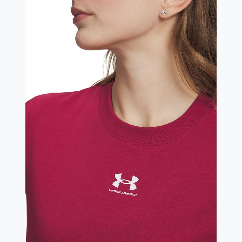 Női póló Under Armour Rival Core claret/white 3