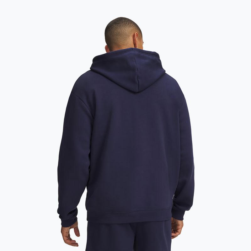 Férfi pulóver Under Armour Rival Fleece Hoodie midnight navy/white 2