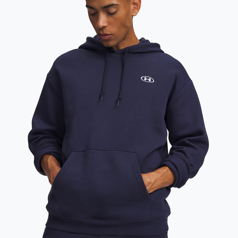 Férfi pulóver Under Armour Rival Fleece Hoodie midnight navy/white 3