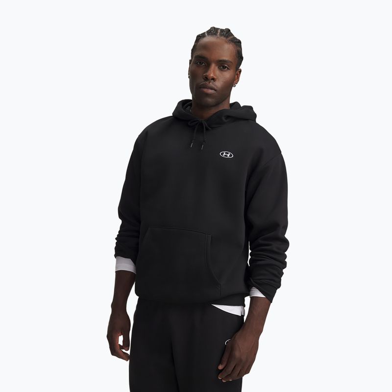 Férfi pulóver Under Armour Rival Fleece Hoodie ultimate black/white