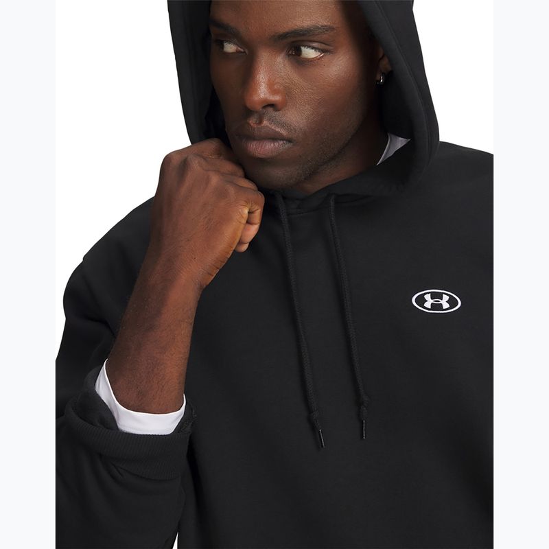 Férfi pulóver Under Armour Rival Fleece Hoodie ultimate black/white 3
