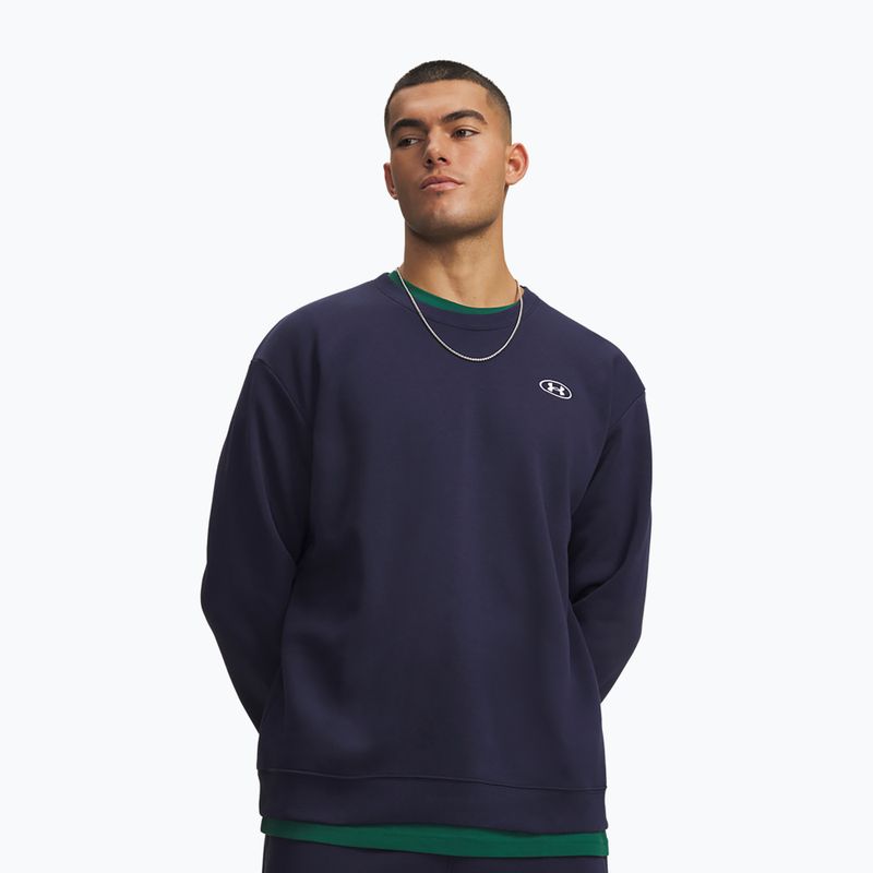 Férfi pulóver Under Armour Rival Fleece Crew midnight navy/white