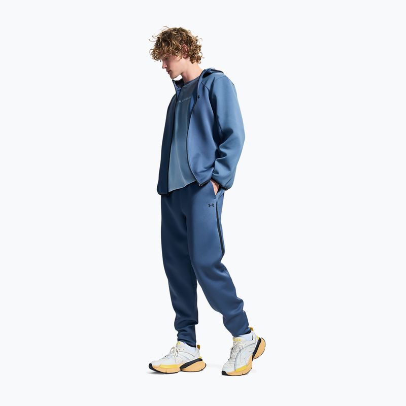 Férfi edzőpulóver Under Armour Unstoppable Fleece downpour gray/black 2