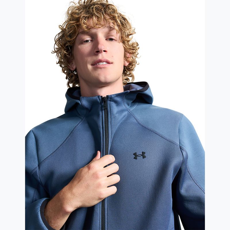 Férfi edzőpulóver Under Armour Unstoppable Fleece downpour gray/black 5