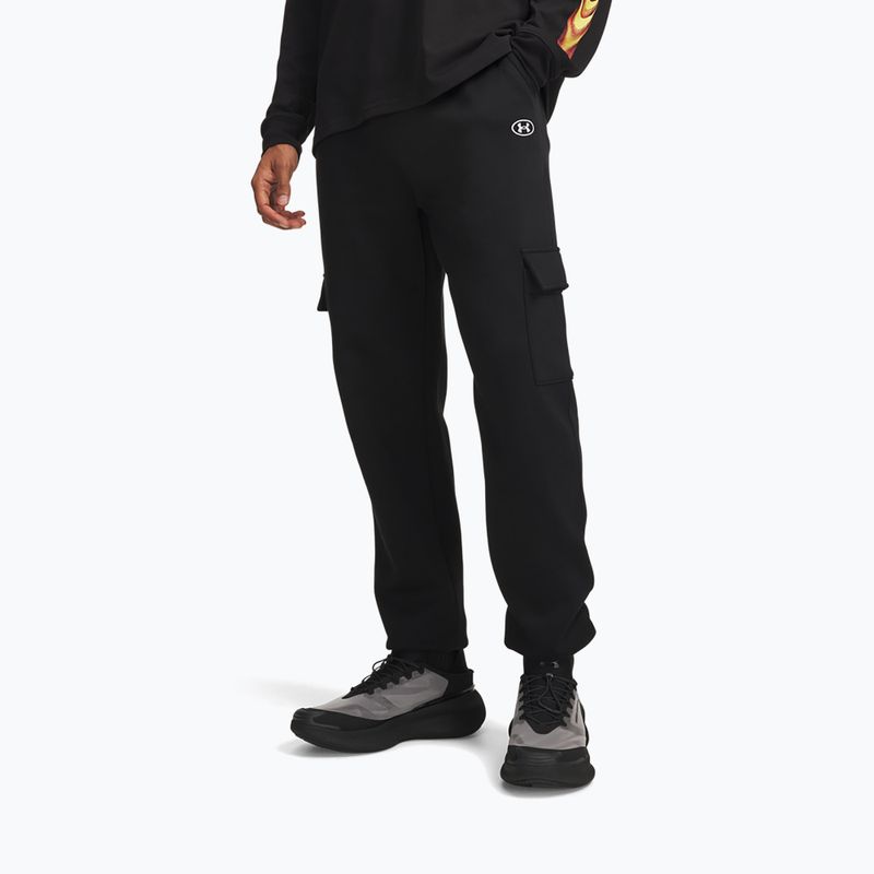 Férfi nadrág Under Armour Rival Fleece Cargo ultimate black/white