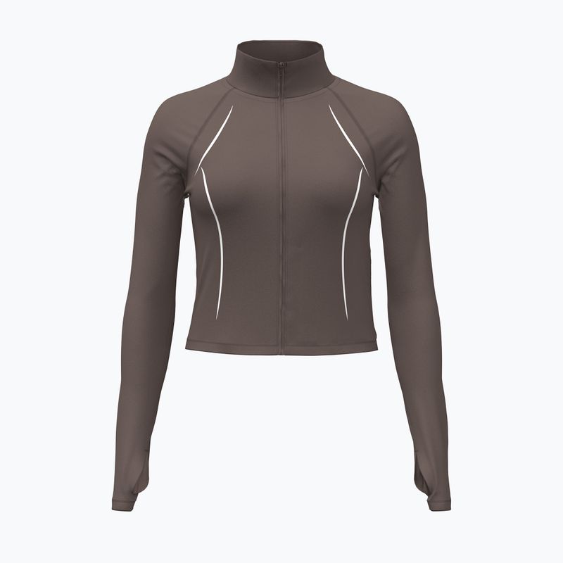 Női edzőpulóver Under Armour Meridian Contour Full Zip peppercorn/white/peppercorn