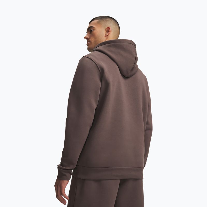 Férfi pulóver Under Armour Essential Fleece Hoodie peppercorn/peppercorn 2