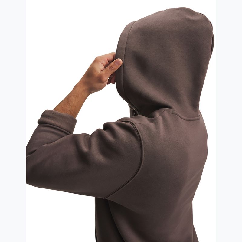 Férfi pulóver Under Armour Essential Fleece Hoodie peppercorn/peppercorn 3