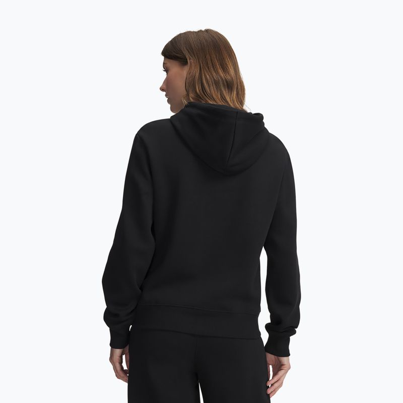 Női pulóver Under Armour Rival Fleece Hoodie ultimate black/white 2