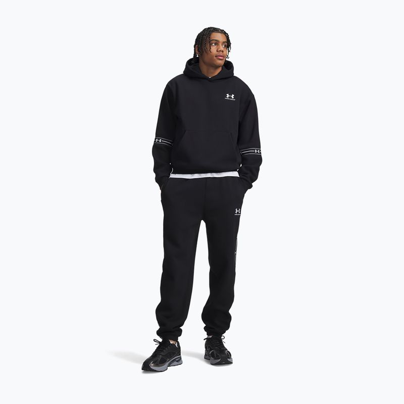 Férfi nadrág Under Armour Icon Fleece Taped Jogger ultimate black/white 2